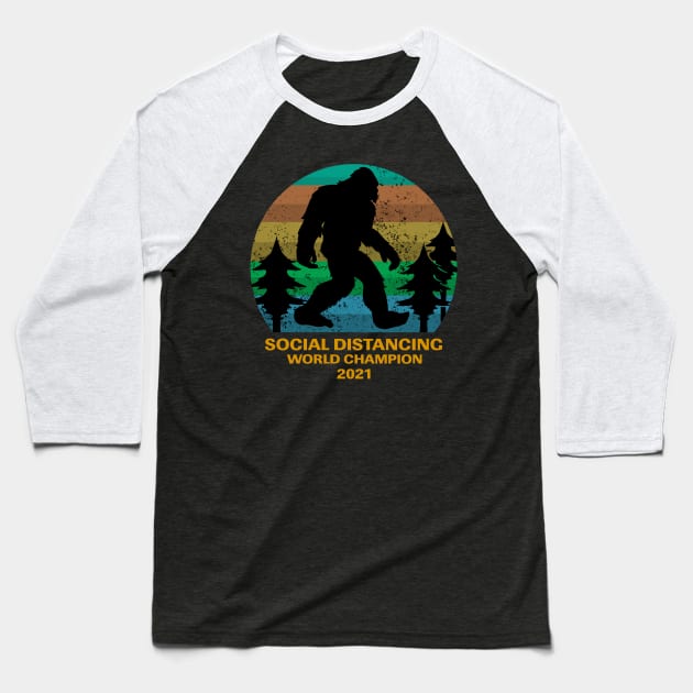 bigfoot distancing Baseball T-Shirt by terror machine std